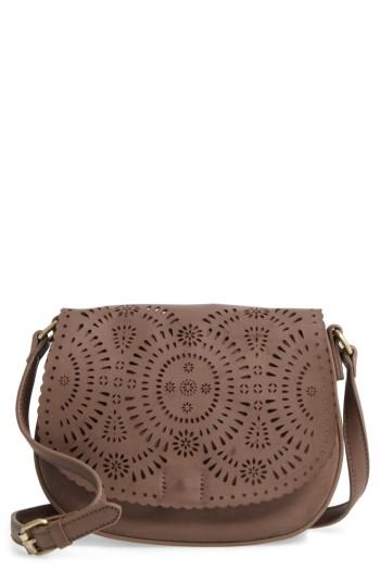 Shiraleah Dakota Faux Leather Saddle Bag - Grey