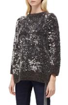 Women's French Connection Rosemary Sequin Knit Sweater - Grey