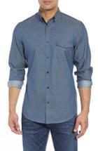Men's Nordstrom Men's Shop Regular Fit Dobby No-iron Sport Shirt - Blue