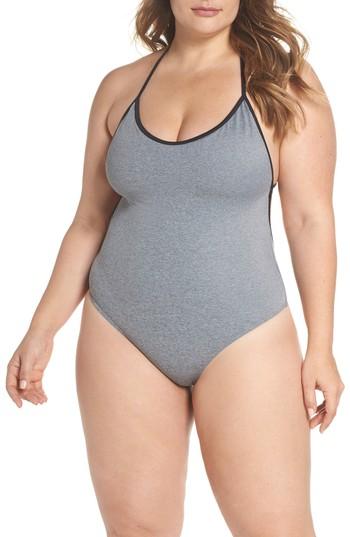 Women's Chromat T-suit One-piece Swimsuit, Size - Grey
