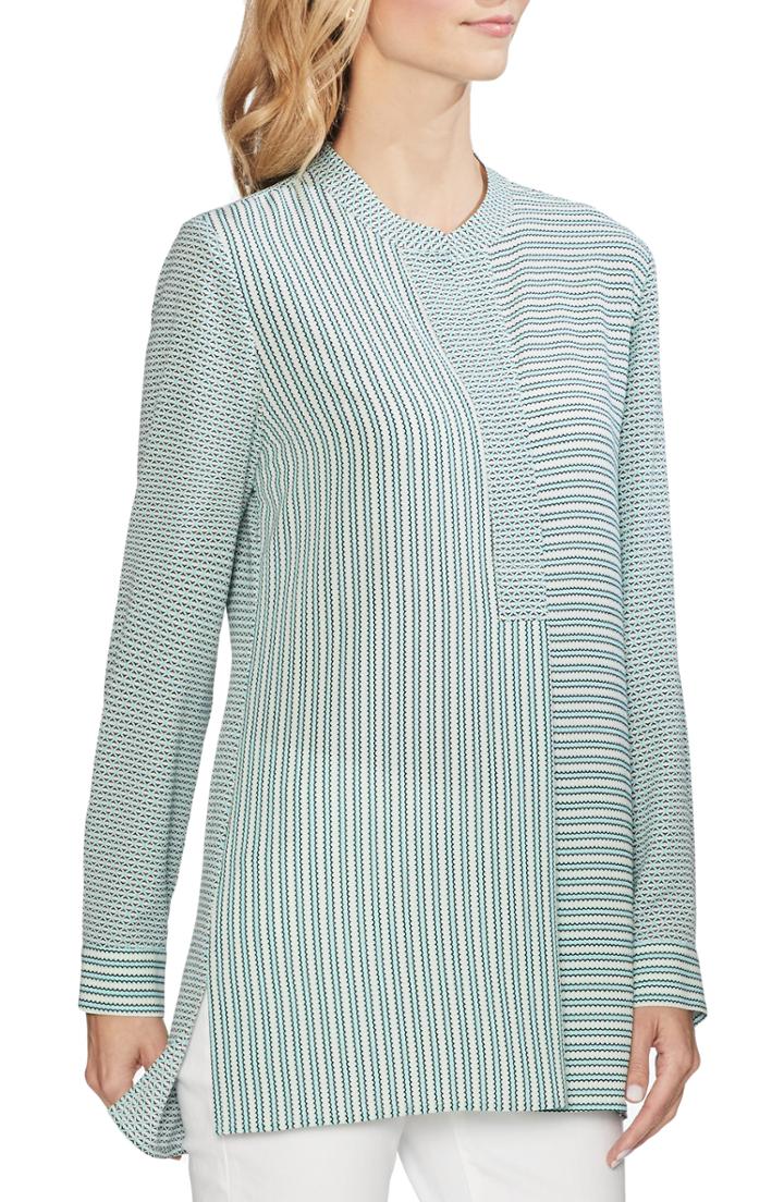 Women's Vince Camuto Linear Motion Print Tunic - Blue
