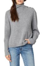 Women's Habitual Colette Funnel Neck Cashmere Sweater - Grey