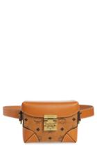 Mcm Small Berlin Canvas & Leather Belt Bag - Brown