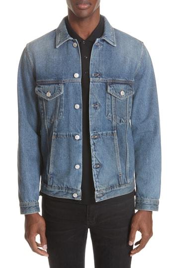 Men's Givenchy Embroidered 4g Denim Jacket - Blue