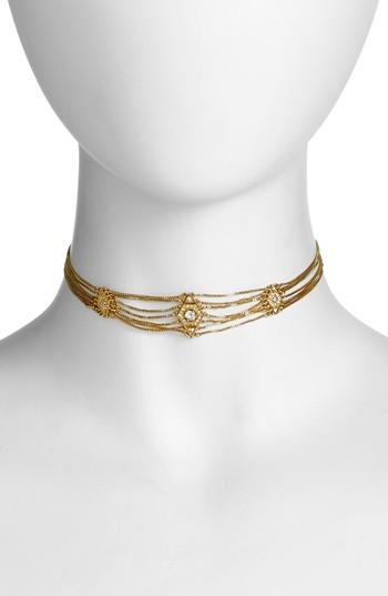 Women's Luv Aj Pave Crystal Link Choker Necklace