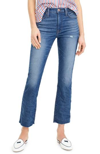 Women's J.crew Billie Demi-bootcut Crop Jeans - Blue