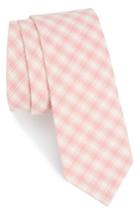 Men's The Tie Bar Mesh Plaid Cotton Tie, Size - Pink