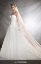 Women's Pronovias Oblea Strapless Tulle Gown, Size In Store Only - Ivory