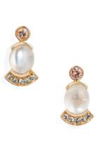 Women's Mociun Moonstone & Sapphire Drop Earrings