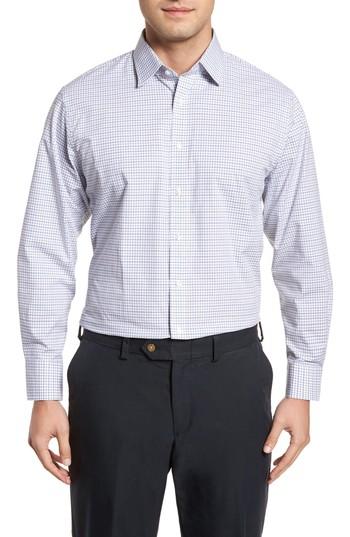 Men's Nordstrom Men's Shop Traditional Fit Check Dress Shirt 32/33 - Grey