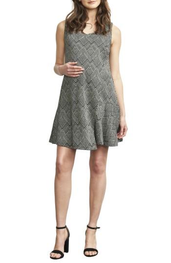 Women's Maternal America Overlay Wrap Maternity/nursing Dress - Ivory