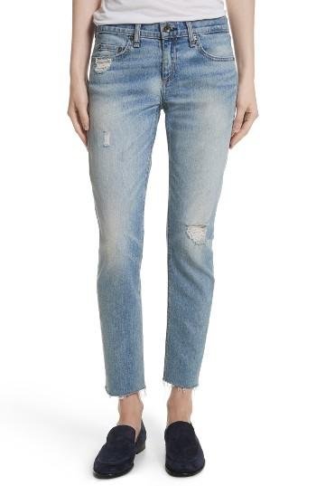 Women's Rag & Bone/jean The Dre Capri Boyfriend Jeans - Blue