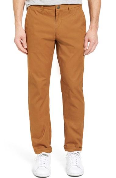 Men's Bonobos Straight Fit Washed Chinos X 34 - Brown