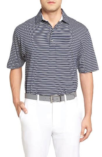 Men's Bobby Jones Liquid Cotton Fine Stripe Polo - Blue
