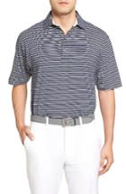 Men's Bobby Jones Liquid Cotton Fine Stripe Polo - Blue