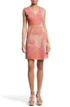 Women's M Missoni Geometric Jacquard A-line Dress Us / 38 It - Pink
