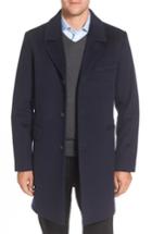 Men's Cole Haan Lambswool Topcoat, Size - Blue