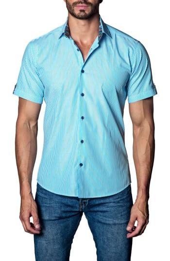 Men's Jared Lang Stripe Sport Shirt, Size - Blue