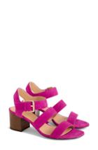 Women's J.crew Three-strap Suede Sandal .5 M - Pink