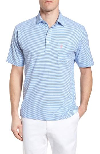Men's Johnnie-o Jack Stripe Jersey Polo - Blue