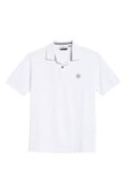 Men's Stone Island Pique Polo, Size - White
