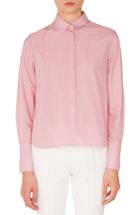 Women's Akris Punto Stripe Cotton Shirt - Red