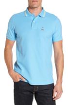 Men's Psycho Bunny Tipped Logo Applique Polo (xs) - Blue