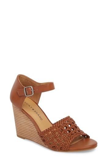 Women's Lucky Brand Rabekka Wedge Sandal M - Beige