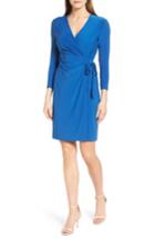 Women's Anne Klein Stretch Jersey Faux Wrap Dress - Blue