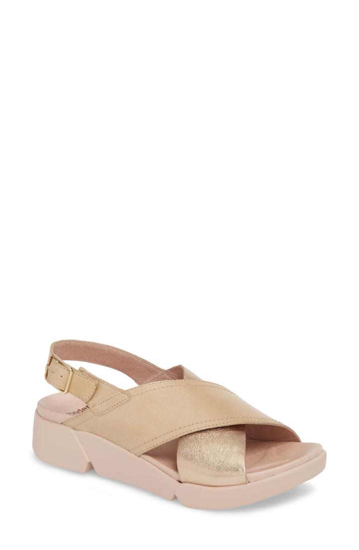 Women's Wonders Platform Wedge Sandal .5us / 38eu - Beige