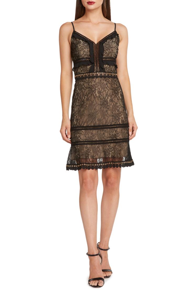 Women's Willow & Clay Lace & Grommet Trim Dress - Black