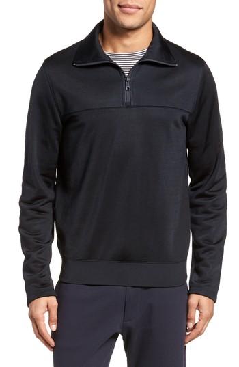 Men's Vince Quarter Zip Pullover - Blue