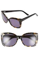 Women's Ted Baker London 'hi Dimension' 55mm Cat Eye Sunglasses - Black Marble