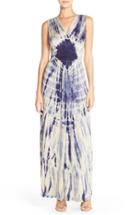 Women's Fraiche By J Tie Dye Ombre Jersey Maxi Dress - Blue
