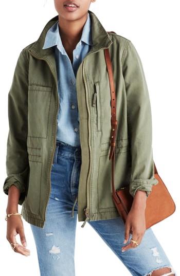 Women's Madewell Fleet Jacket, Size - Green