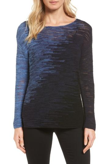 Women's Nic+zoe Blurred Lines Pullover - Blue