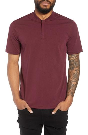 Men's Calibrate Trim Fit Henley T-shirt - Burgundy