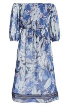 Women's Tularosa Marty Floral Print Off The Shoulder Midi Dress
