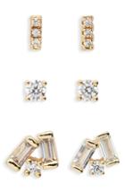 Women's Nordstrom Set Of 3 Stud Earrings