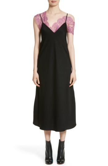 Women's Ellery Boorzhwah Satin & Lace Slip Dress Us / 6 Au - Black