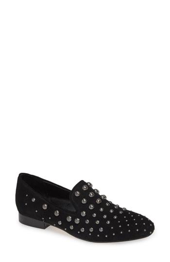 Women's Donald Pliner Loyd Studded Loafer M - Black