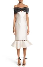 Women's Sachin & Babi Noir Asli Colorblock Off The Shoulder Sheath Dress - White
