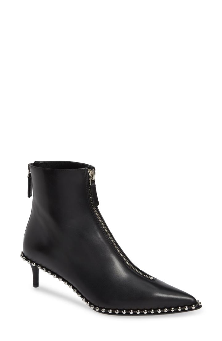 Women's Alexander Wang Eri Studded Zip Bootie Us / 35eu - Black