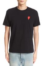 Men's Comme Des Garcons Stretch Face Heart T-shirt - Black