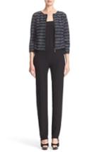 Women's Armani Collezioni Side Zip Cady Pants Us / 48 It - Black