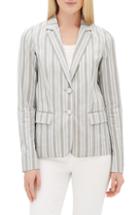 Women's Lafayette 148 New York Vangie Elixir Stripe Jacket - Grey