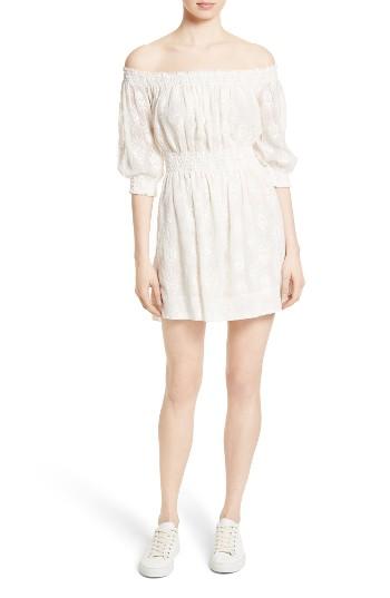 Women's Rebecca Taylor Off The Shoulder Embroidered Dress