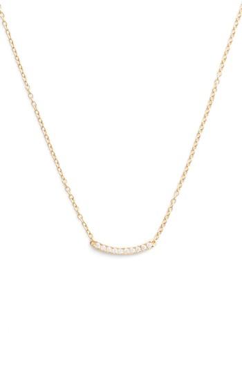 Women's Nordstrom Pave Cylinder Bar Pendant Necklace