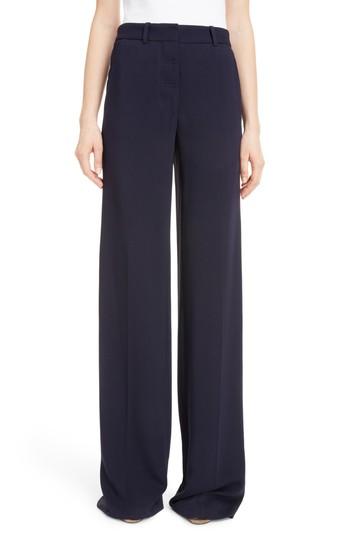 Women's Victoria Beckham Wide Leg Stretch Pants Us / 6 Uk - Blue