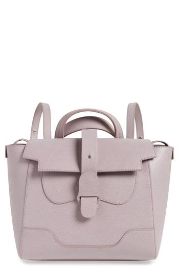 Senreve Medium Maestra Pebbled Leather Convertible Satchel - Purple